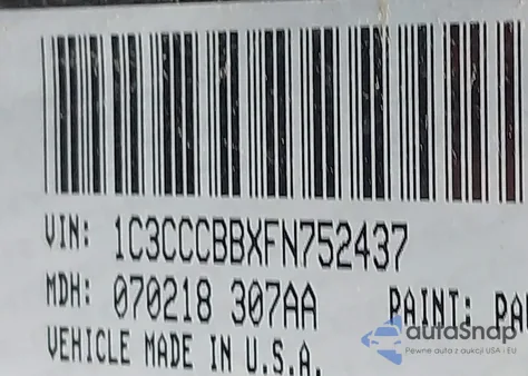 2015 Chrysler 200 S z USA, uszkodzony, nr VIN 1C3CCCBBXFN752437